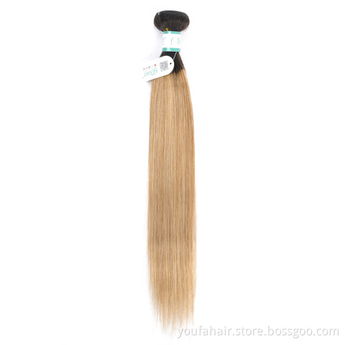 Brazilian Virgin Hair Light Pink Ombre Silky Straight Hair Bundles with Closure Pre Colored Remy Human Hair Bundles With Closure